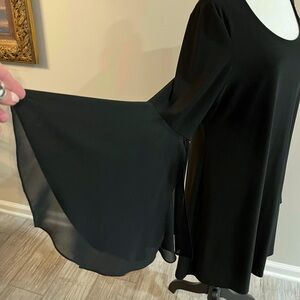 MSK Elegant Black Long Sleeve Dress